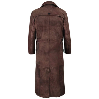 Men’s Classic Leather Trench Coat