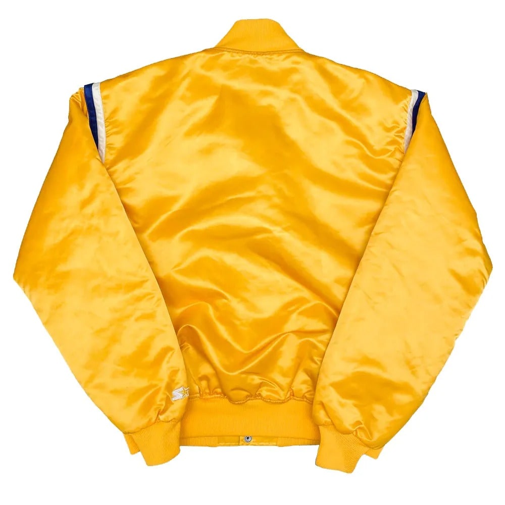 Retro 80s Los Angeles Lakers Satin Bomber Jacket