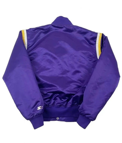 Retro 80s Los Angeles Lakers Satin Bomber Jacket
