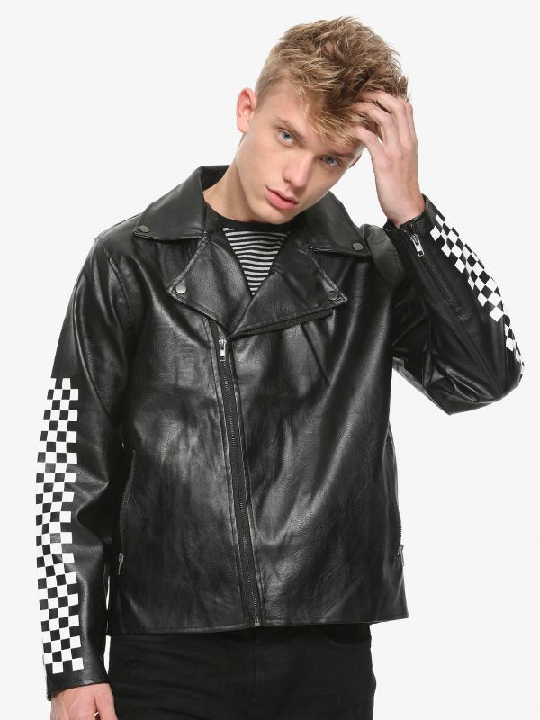 Men’s Black Leather Jacket by Avanzar