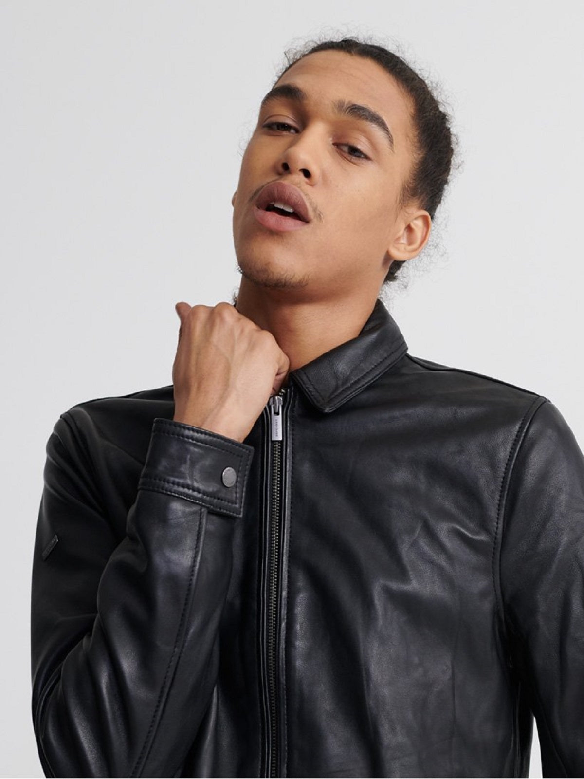 Men’s Black Leather Jacket by Avanzar