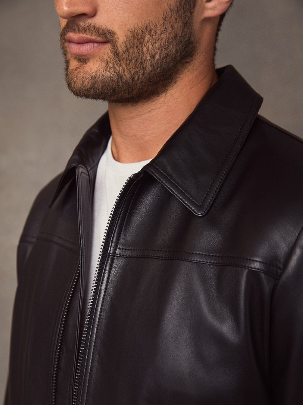 Men’s Vintage Black Leather Jacket by Avanzar