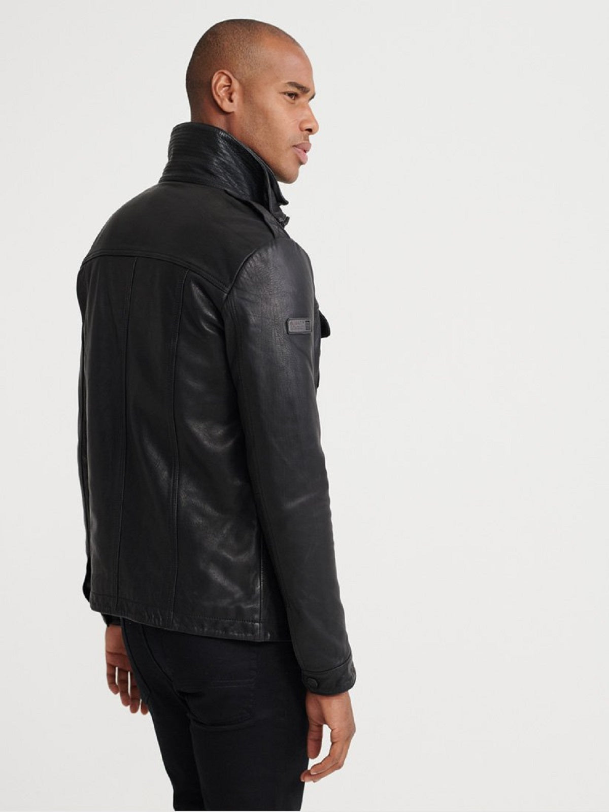 Men’s Black Leather Jacket by Avanzar