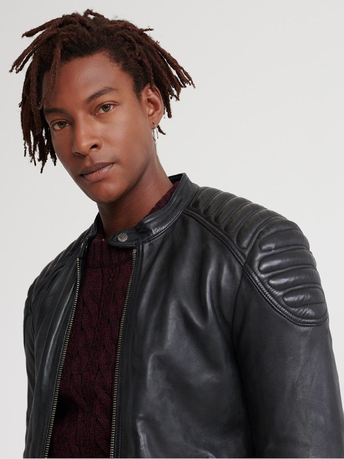 Men’s Black Leather Jacket by Avanzar