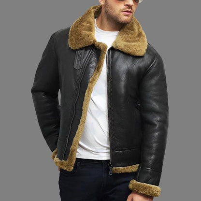 Men's B3 Aviator World War II Shearling Sheepskin Flying Jacket