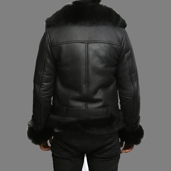 Men's Aviator Flying Jacket - Real Shearling Sheepskin Toscana