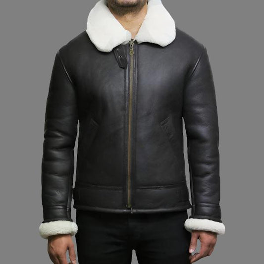 Men's Aviator RAF B3 shearling sheepskin Flying Bomber jacket