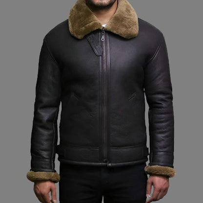 Men's RAF B3 Aviator Shearling Sheepskin Flying Bomber Jacket