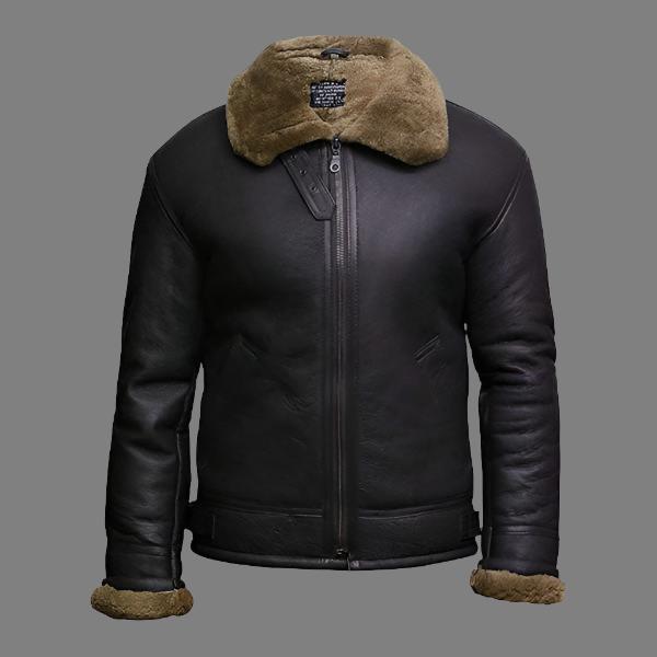 Men's RAF B3 Aviator Shearling Sheepskin Flying Bomber Jacket