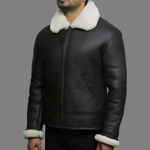 Men's Aviator RAF B3 shearling sheepskin Flying Bomber jacket