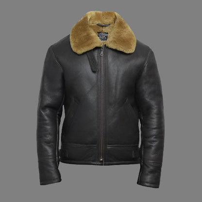 Men's Aviator RAF B3 Shearling Sheepskin Flying Bomber Jacket