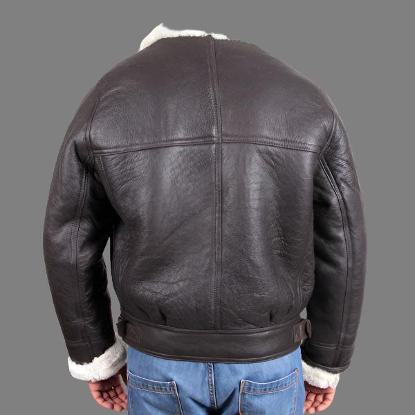 Men's B3 Aviator Shearling Sheepskin Leather Flying Jacket