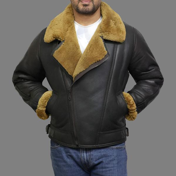 Men's Leather Shearling Sheepskin Jacket