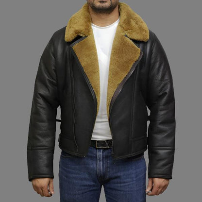 Men's Leather Shearling Sheepskin Jacket