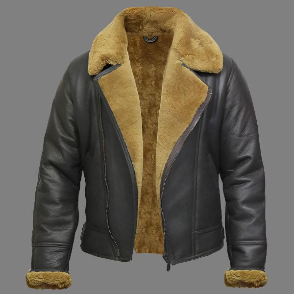 Men's Leather Shearling Sheepskin Jacket