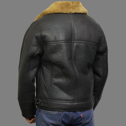 Men's Leather Shearling Sheepskin Jacket