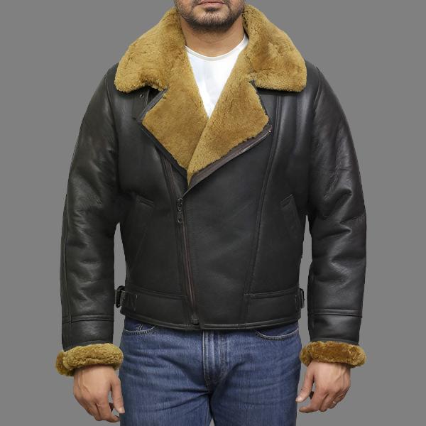 Men's Leather Shearling Sheepskin Jacket