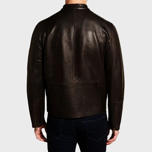 Men’s Classy Lambskin Leather Moto Jacket Biker Style