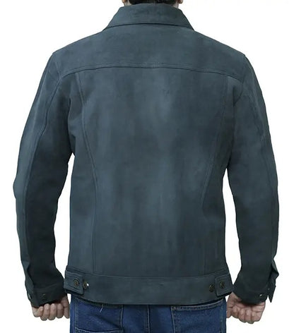 Men’s Suede Trucker Leather Jacket