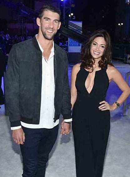 Michael Phelps MTV Video Music Awards Black Leather Jacket