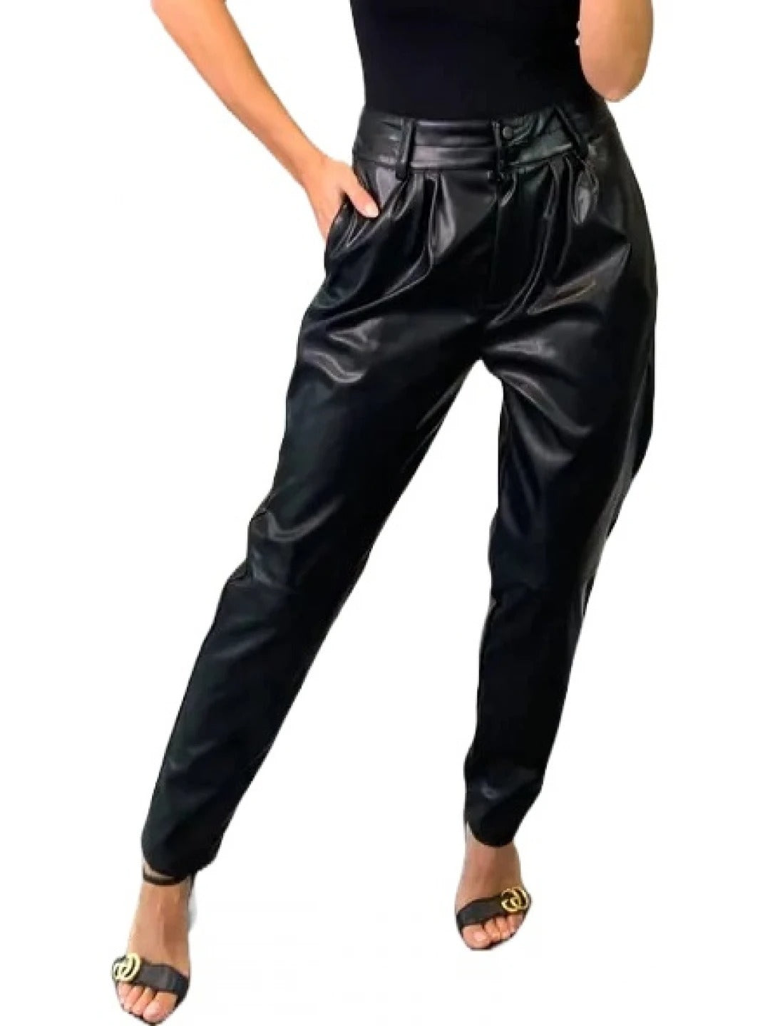 Black Pleated Leather Pants – Elegant & Timeless Leather Trousers