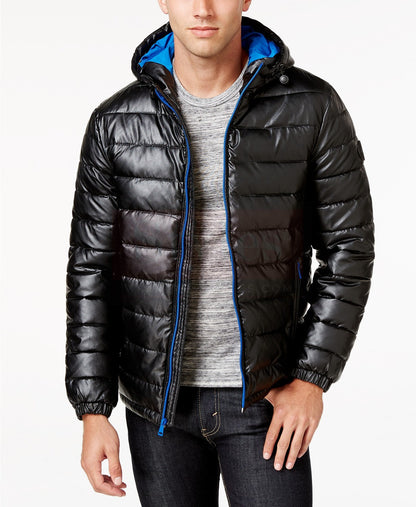 Leather Puffer Coat - Premium Warmth & Style