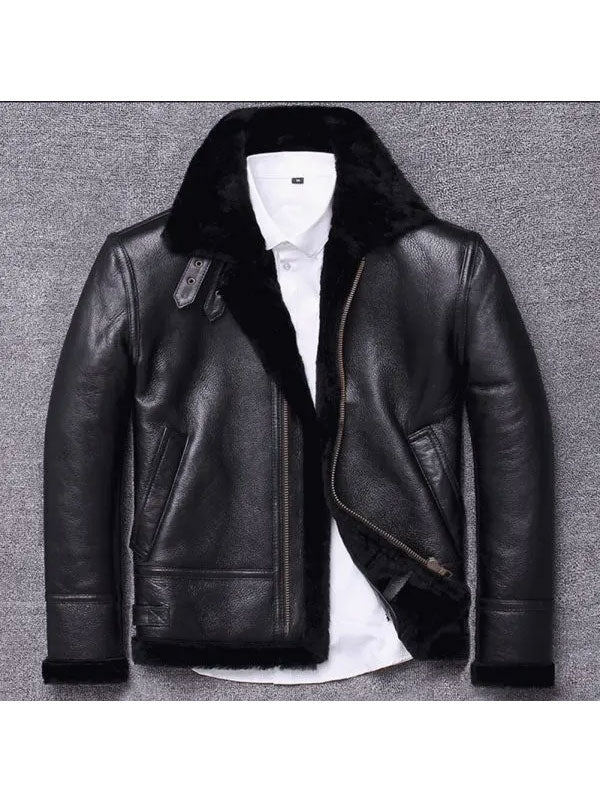 Men's Sheepskin Winter Fur Coat Jacket