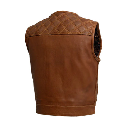 Timber Men's Motorcycle Leather Vest Avanzar Leather