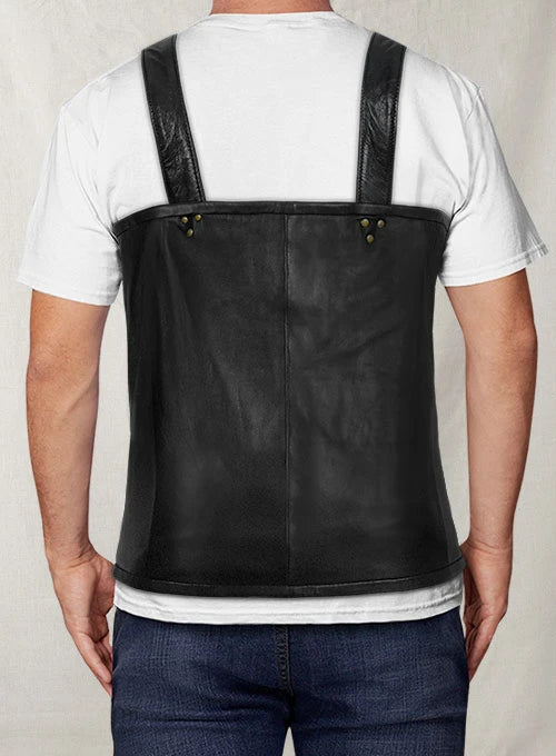 Tupac Suspender Leather Vest - Premium Men's Leather Vest Avanzar Leather