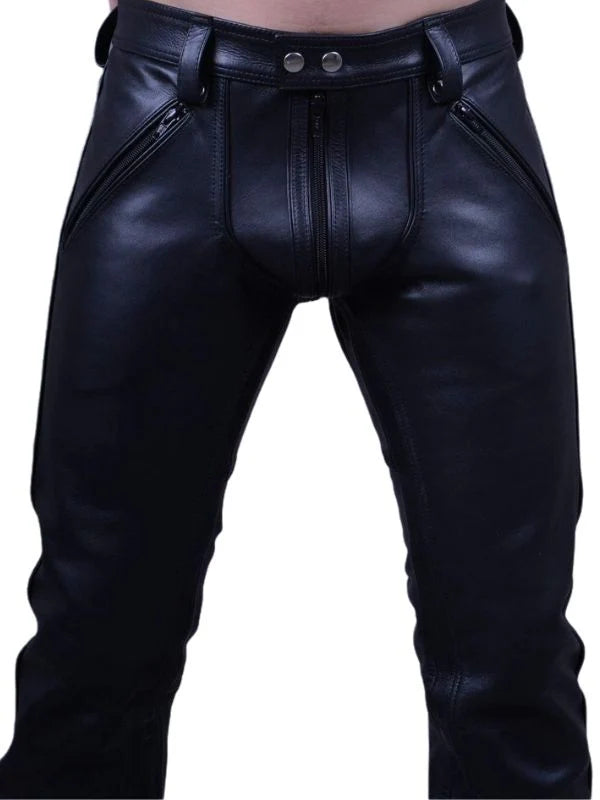 Men's Premium Black Real Leather Pants