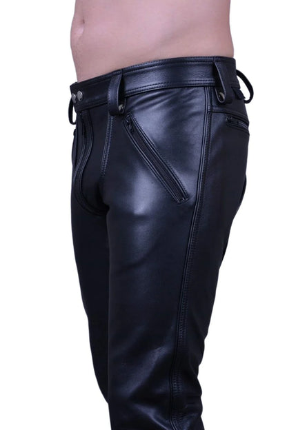 Men's Premium Black Real Leather Pants