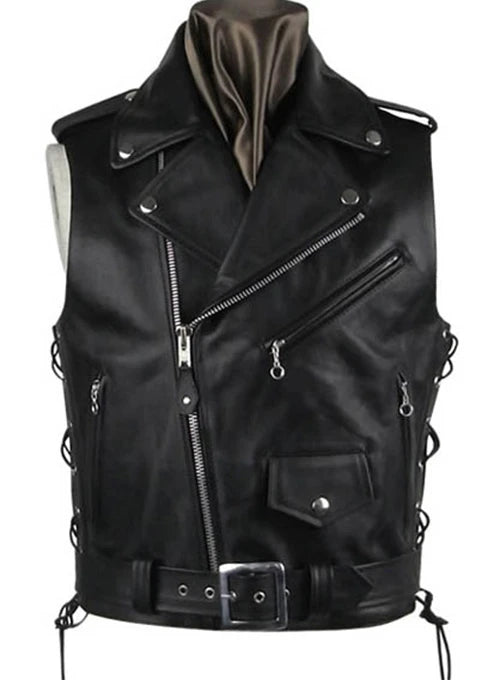 Leather Biker Vest - Premium Quality Men's Motorcycle Vest Avanzar Leather