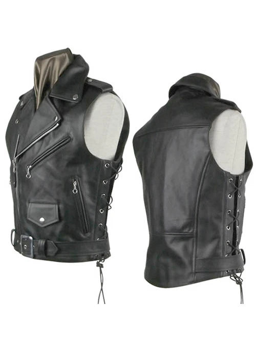 Leather Biker Vest - Premium Quality Men's Motorcycle Vest Avanzar Leather