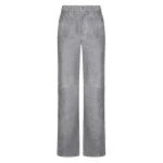 Wide Leg Grey Suede Leather Pants for Men by Avanzar Leather