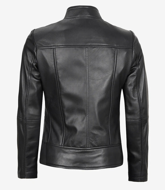 Avanzar Women’s Black RacerFit Leather Jacket
