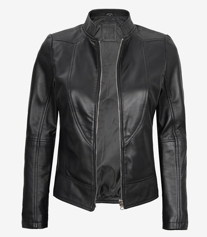 Avanzar Women’s Black RacerFit Leather Jacket