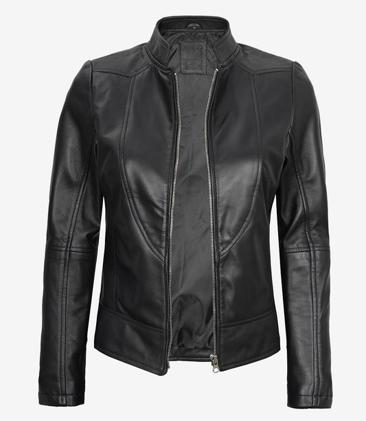 Avanzar Women’s Black RacerFit Leather Jacket